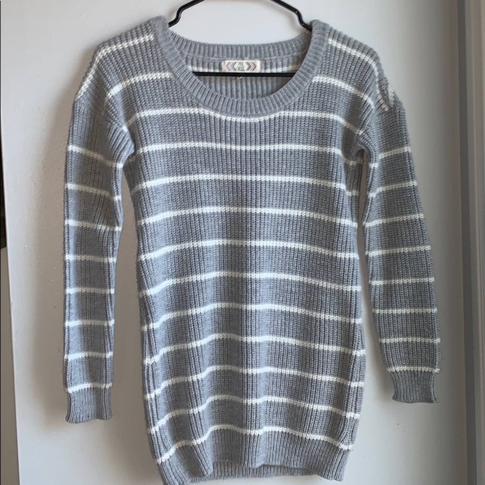 Gray Striped Sweater!